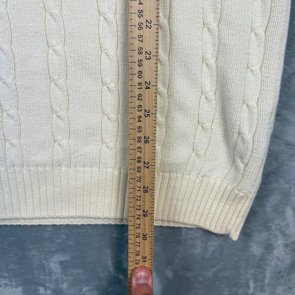 Tommy-hilfiger Men's Cream and White Jumper